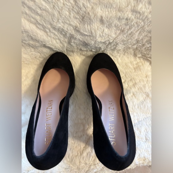 NWB Stuart Weitzman Larsa BLK suede Pump Sz 36.5 - Picture 13 of 13